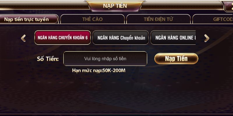 Nạp tiền trực tuyến